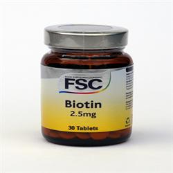 FSC Biotin 2.5mg 30 Tablets Online now