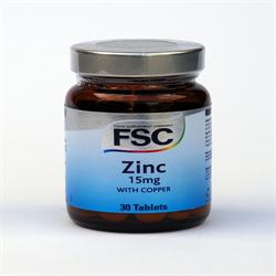 FSC Zinc 15mg with Copper 30 Tablets Online Sale