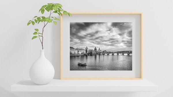 Charles Bridge iconic landmark center of Prague | Wall Art Online