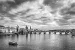 Charles Bridge iconic landmark center of Prague | Wall Art Online