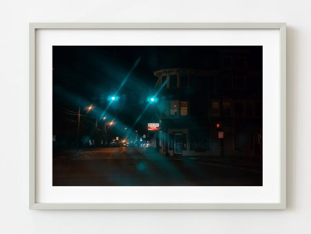 Medfield Massachusetts quite street at night | Wall Art Online now