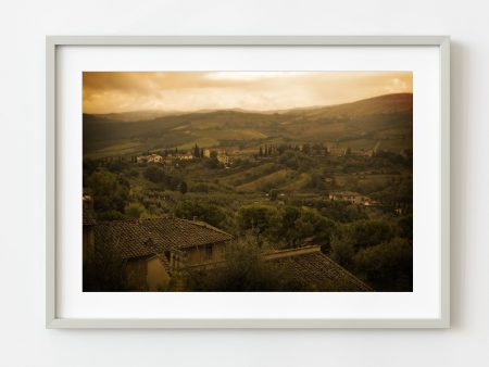 Tuscany Italy small town and countryside at dusk | Wall Art Hot on Sale