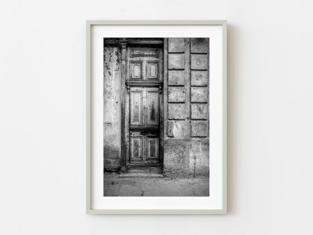 Aged Door in Cuban Building Exudes Timeless Monochrome Charm | Wall Art Online Sale