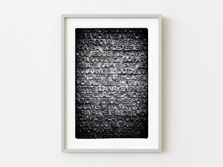 Word artistic plague with word Jesus | Wall Art Sale