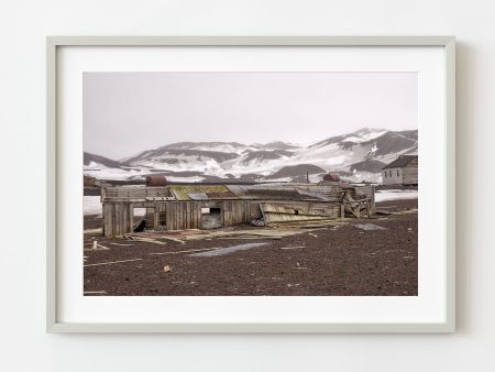 Wooden building at Whalers Bay Deception Island Port Foster | Wall Art Fashion